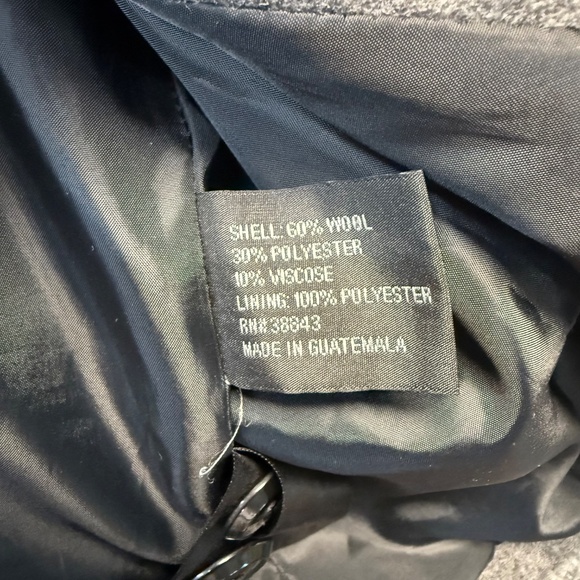 a.n.a Peacoat Women Medium Gray Wool Blend Double Breasted Belt - Picture 9 of 11